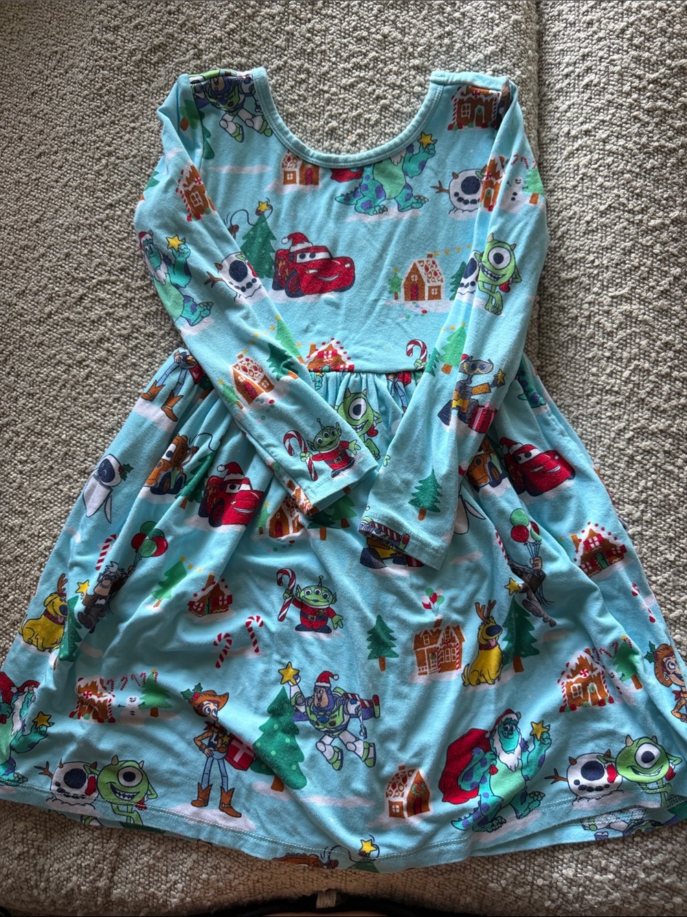 Little Sleepies Disney Long Sleeve Twill Dress